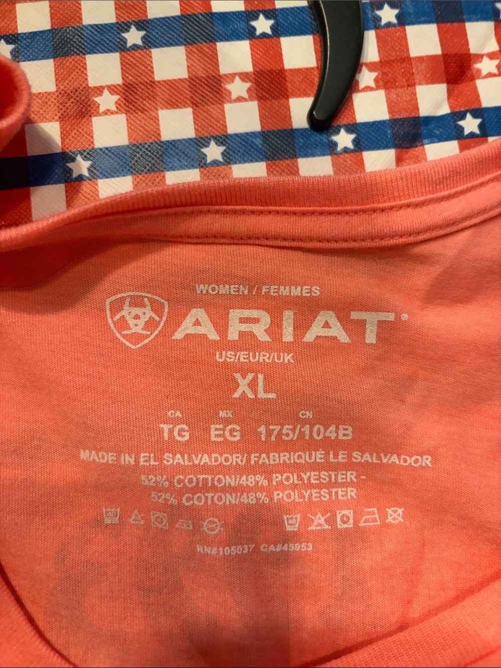 Ariat Size xl peachy/pink top brand new without tags - Picture 2 of 4